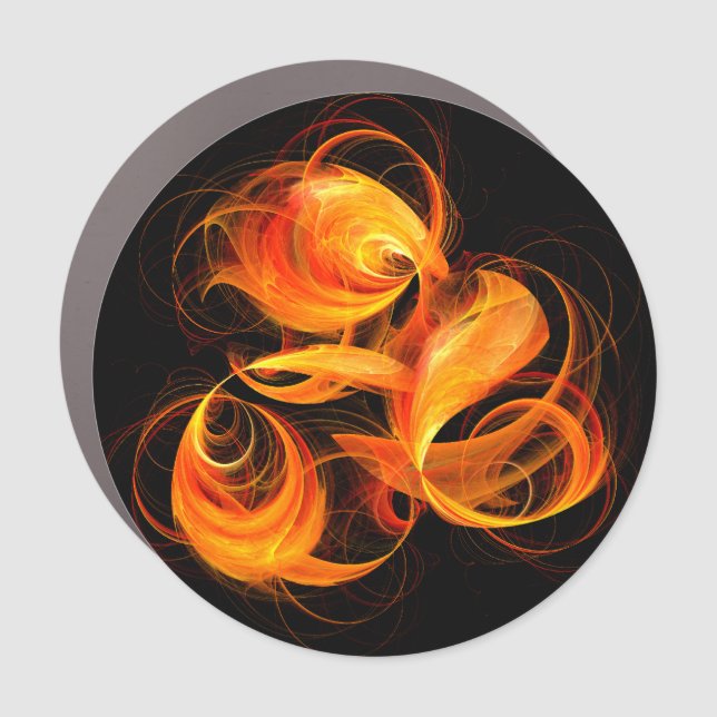 Fireball Abstract Art Car Magnet (Front)