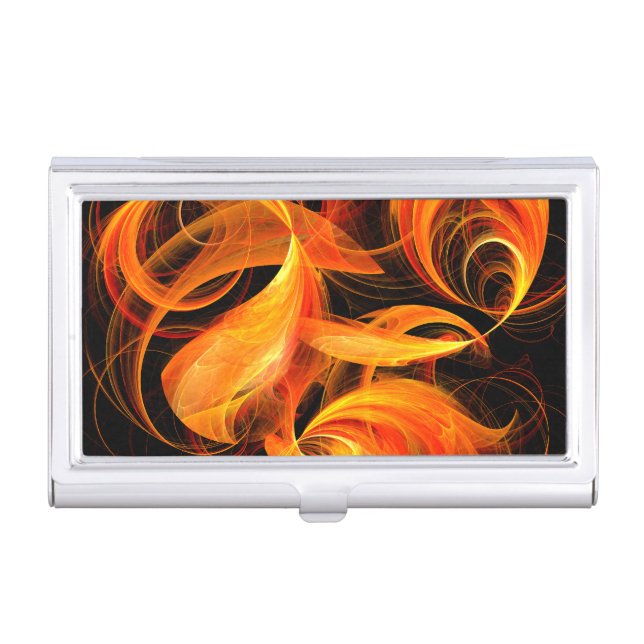 Fireball Abstract Art Case For Business Cards (Front)
