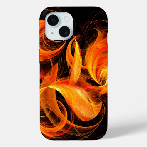 Fireball Abstract Art iPhone 15 Case