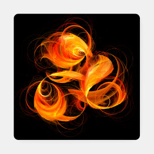 Fireball Abstract Art Coaster Set