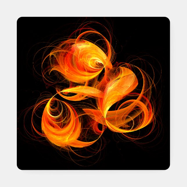 Fireball Abstract Art Coaster Set (Single)