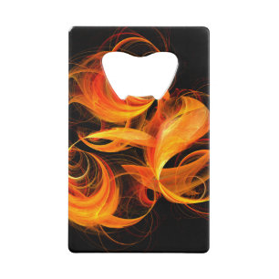 Fireball Abstract Art Credit Card Bottle Opener