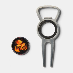 Fireball Abstract Art Divot Tool