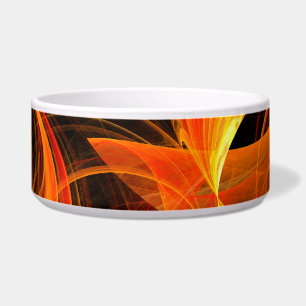 Fireball Abstract Art Dog Bowl