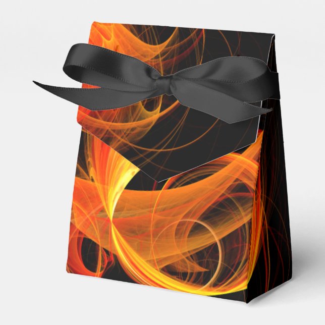 Fireball Abstract Art Favor Boxes (Front Side)