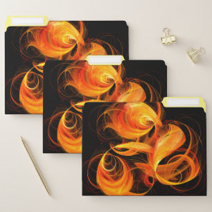 Fireball Abstract Art File Folder
