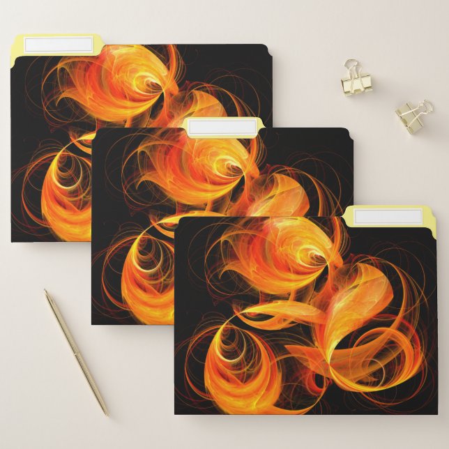 Fireball Abstract Art File Folder (Set)