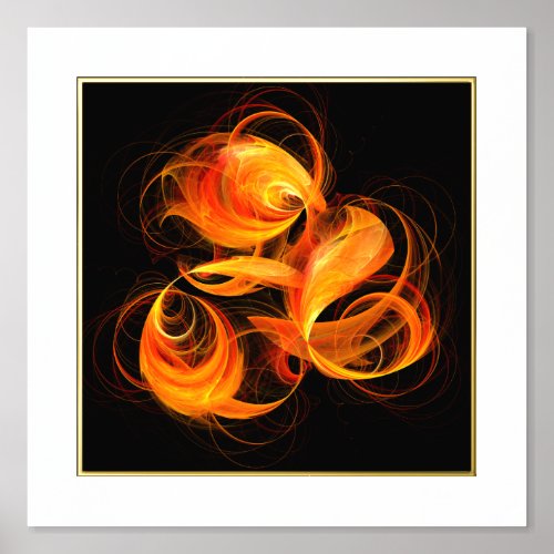 Fireball Abstract Art Foil Prints
