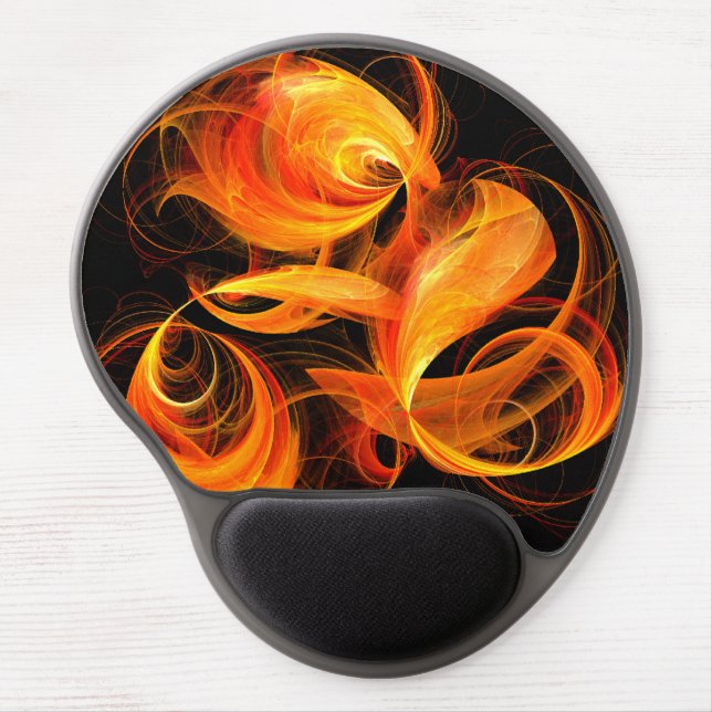 Fireball Abstract Art Gel Mousepad (Front)