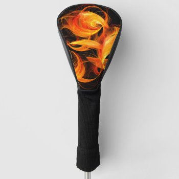 Fireball Abstract Art Golf Head Cover by OniArts at Zazzle
