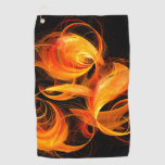 Fireball Abstract Art Golf Towel at Zazzle