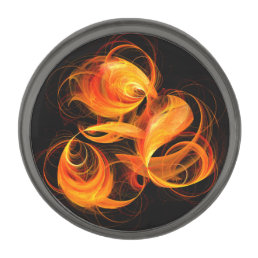 Fireball Abstract Art Gunmetal Finish Lapel Pin
