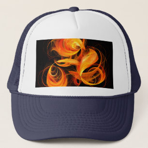 Fireball Abstract Art Hat
