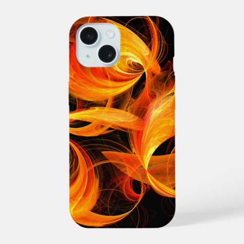 Fireball Abstract Art iPhone 15 Case