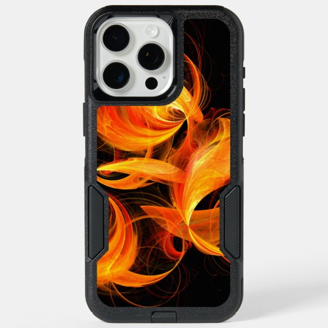 Fireball Abstract Art iPhone 15 Pro Max Case (Back)