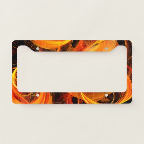 Fireball Abstract Art License Plate Frame