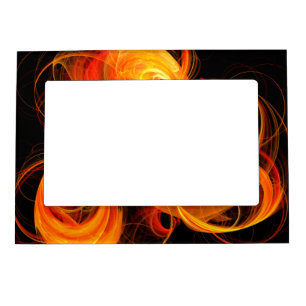 Fireball Abstract Art Magnetic Frame