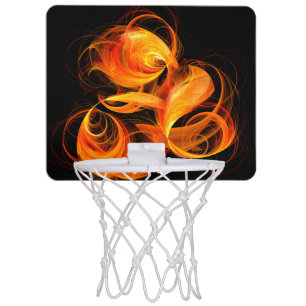 Fireball Abstract Art Mini Basketball Hoop