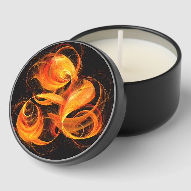 Fireball Abstract Art Mini Candle Favors (Corner)