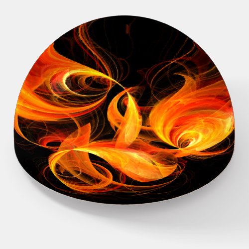 Fireball Abstract Art Paperweight