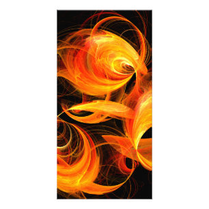 Fireball Abstract Art Photo Card