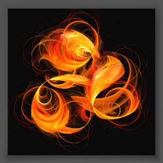 Fireball Abstract Art Photo Print