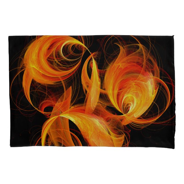 Fireball Abstract Art Pillow Case (Front)