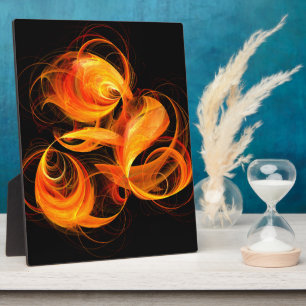 Fireball Abstract Art Plaque