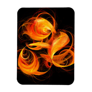 Fireball Abstract Art Premium Magnet