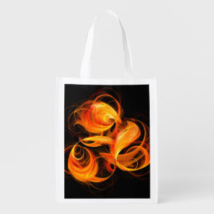 Fireball Abstract Art Reusable Bag