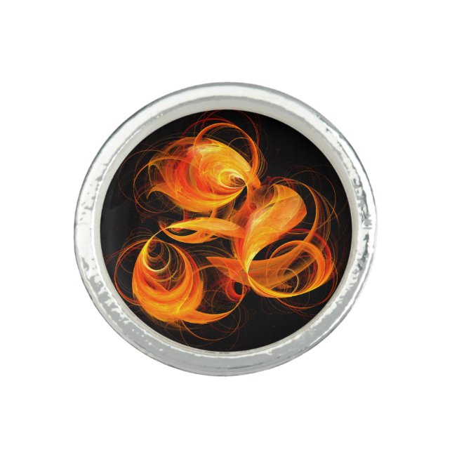 Fireball Abstract Art Ring (Front)