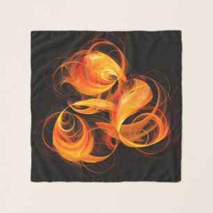 Fireball Abstract Art Scarf