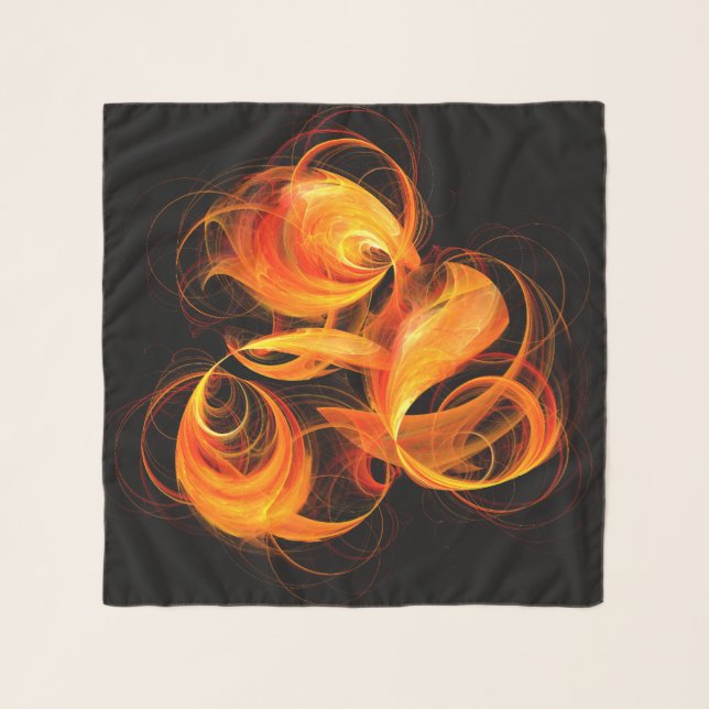 Fireball Abstract Art Scarf (Front)