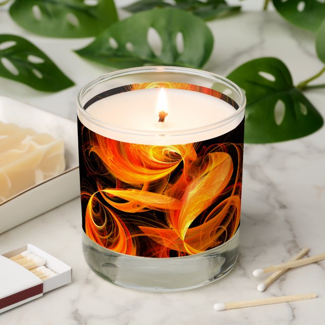 Fireball Abstract Art Scented Candle (Lit)