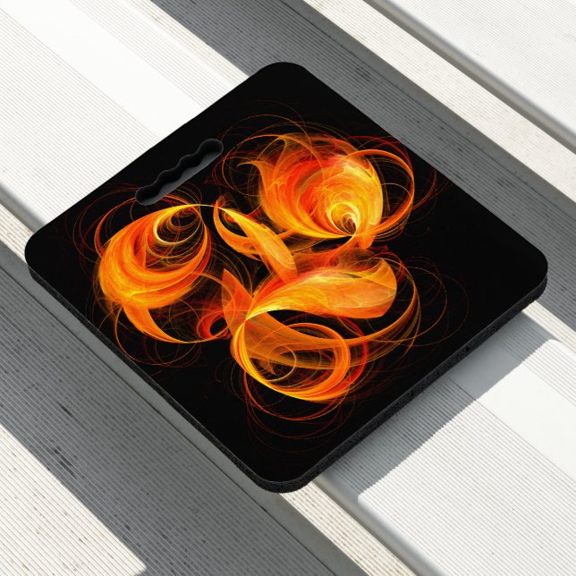 Fireball Abstract Art Seat Cushion (In Situ)