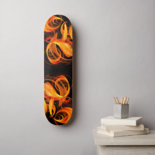 Fireball Abstract Art Skateboard