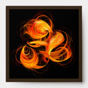 Fireball Abstract Art Square Envelope