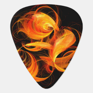 Fireball Abstract Art Standard Guitar Pick