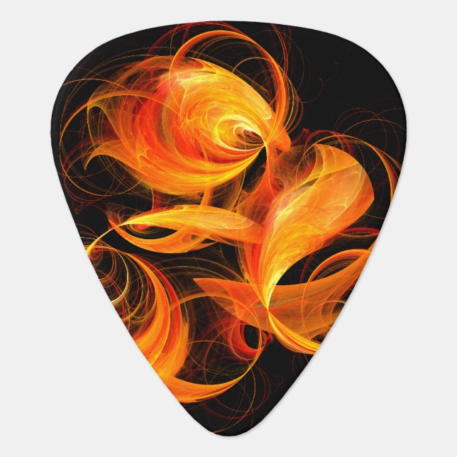 Fireball Abstract Art Standard Guitar Pick (Front)