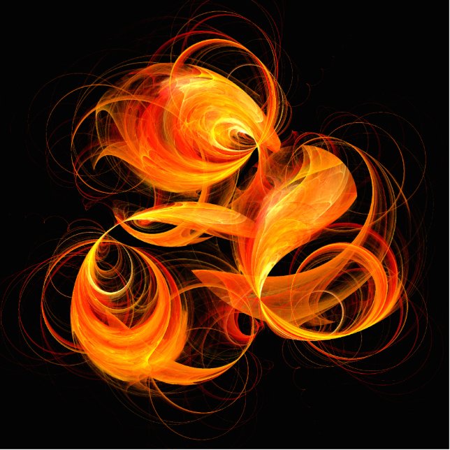 Fireball Abstract Art Statuette (Front)