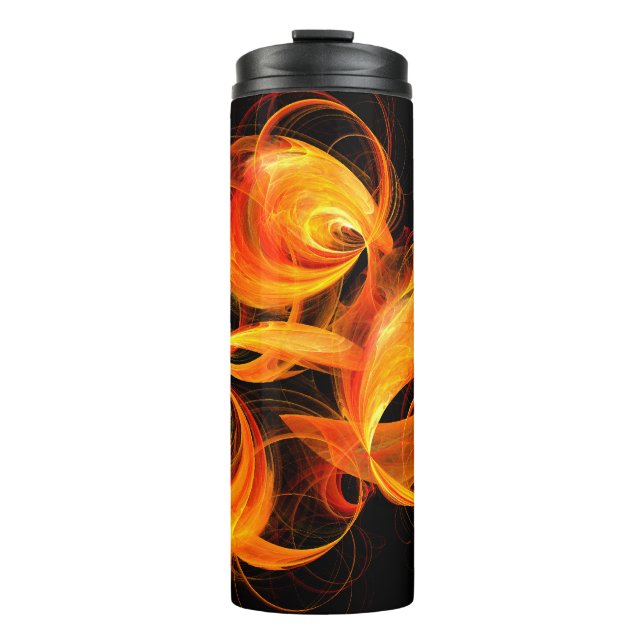 Fireball Abstract Art Thermal Tumbler (Front)