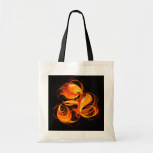Fireball Abstract Art Tote Bag