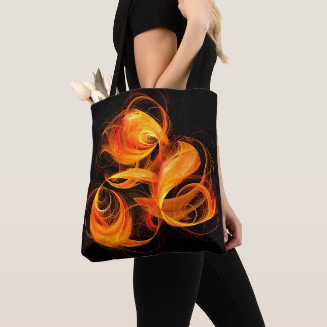 Fireball Abstract Art Tote Bag (Close Up)