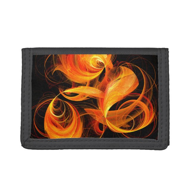 Fireball Abstract Art Tri-fold Wallet (Front)