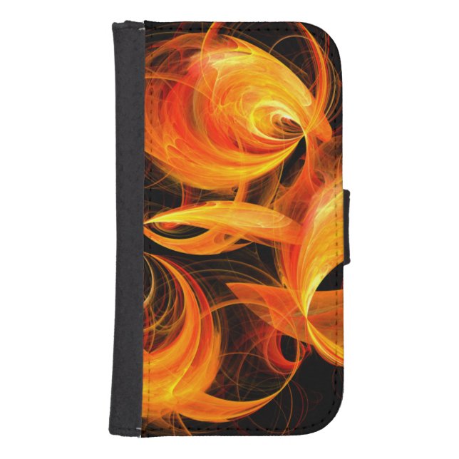 Fireball Abstract Art Wallet Case (Front)