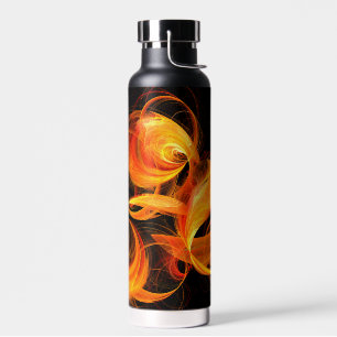 Fireball Abstract Art Water Bottle