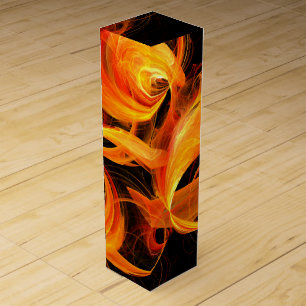 Fireball Abstract Art Wine Box