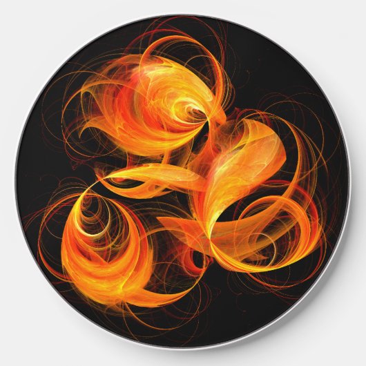 Fireball Abstract Art Wireless Charger (Front)