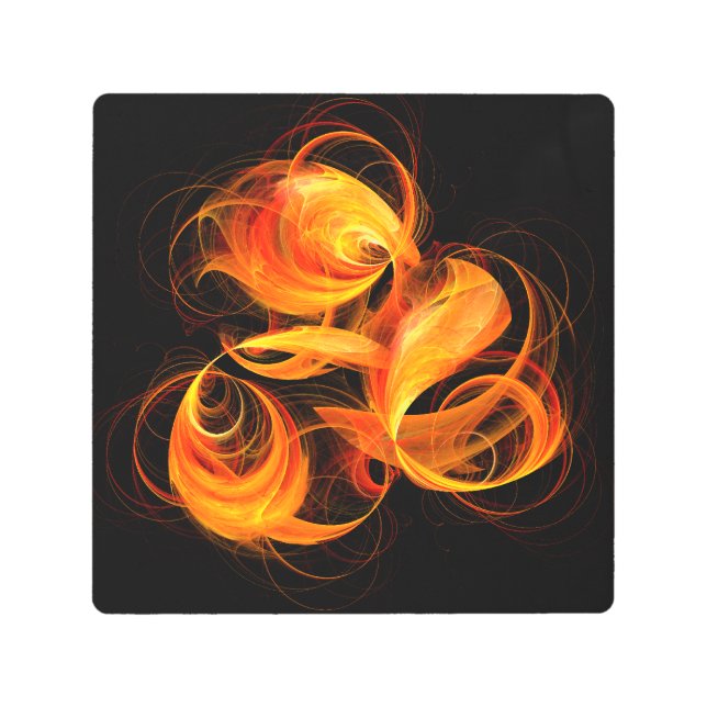Fireball Abstract Metal Wall Art (Front)