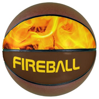 Fireball Customizable Basketball by DigitalSolutions2u at Zazzle